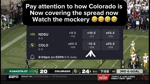 Rigged North Dakota State Bison vs Colorado Buffaloes Week 1 | WELCOM TO THE VEGAS BACKDOORS 👉🏽🚪