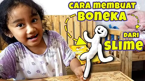 kreatifitas anak Cara Membuat Boneka dari slime #vloganak #membuatboneka #kreatif