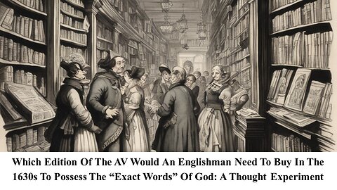 Which AV Edition Should One Buy In The 1630s To Have The “Exact Words” Of God: A Thought Experiment