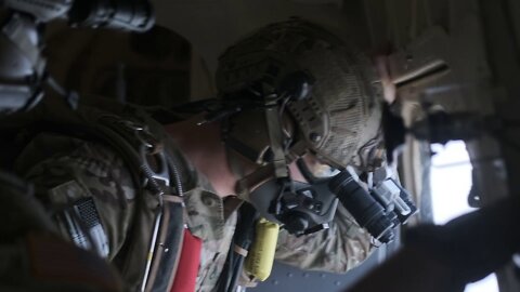 U.S. Army and Latvian Special Forces conduct HALO jump