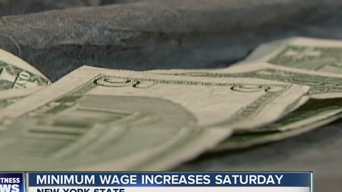 New York's minimum wage will increase on Saturday