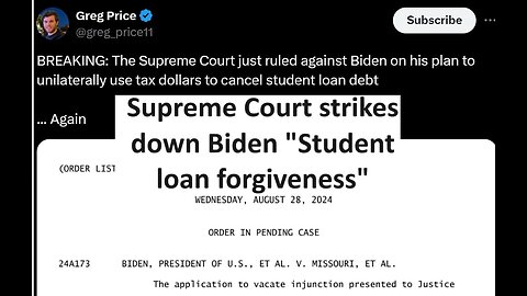 Supreme Court rules against Biden “student loan forgiveness” again