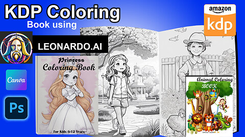 KDP Coloring Books Leonardo AI and Canva