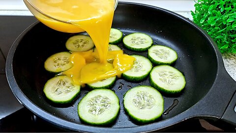 Just pour the egg on the cucumber and the result will be amazing! 🔝 New recipe