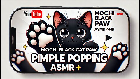 🐈‍⬛Black Cat Paw Mochi Pimple Popping no talking ASMR #visualasmr #satisfying #pimplepopping