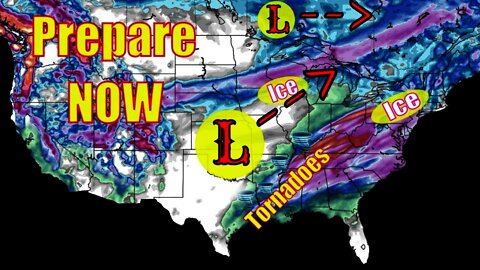 Major Storm Bringing Ice, Damaging Winds, Major Snowfall, Flooding & Tornadoes - The WeatherMan Plus