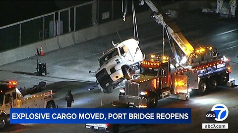 Vincent Thomas Bridge in San Pedro reopens after semi carrying lithium-ion batteries catches fire