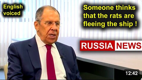 Someone thinks that the rats are fleeing the ship! Lavrov, Russia