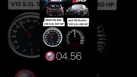 BMW M5 E60 V10 VS AUDI S8 QUATTRO V10