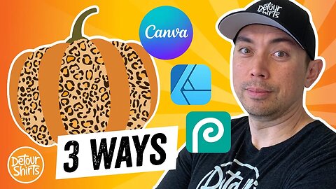 Graphic Design Tutorial: Leopard Pattern Pumpkin with Canva, Affinity Designer and Photopea