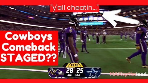 Did Refs try to RIG Cowboys COMEBACK vs RAVENS?? Shocking Calls, MUST WATCH!!