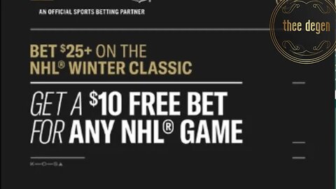 BetMGM- The Best Promotion on Any Sportsbook Today- NHL Winter Classic Bet+Get