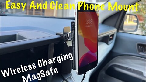 Easy Ford Maverick Useless Cubby Hole Wireless Charging Phone Mount. Andobil Wireless Charger.