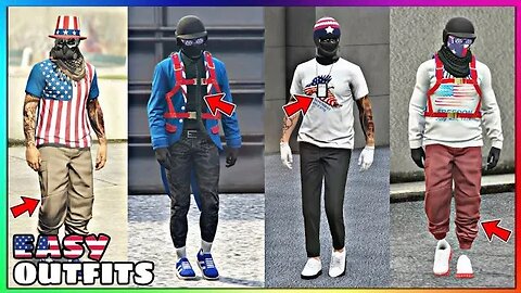 Top 4 Easy To Make JULY 4TH Male Tryhard Outfits Using Clothing Glitches (GTA Online)