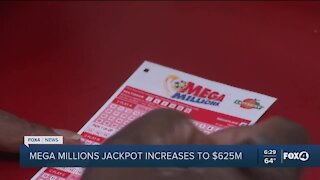 Mega Millions increases to $625M