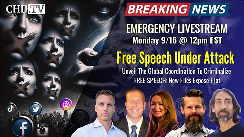 EMERGENCY LIVESTREAM: Free Speech Under Attack | Sept. 16