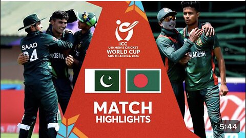 Pakistan vs Bangladesh /Match highlights/U19 CWC 2024