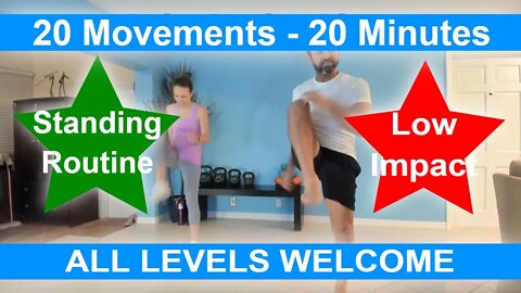 Rise & Shine Morning Workout @ Home 20 Minute Functional Movements - All Standing Low Impact