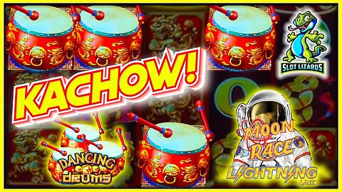 MOON SIZED BETTER THAN JACKPOT WIN! Dancing Drums VS Lightning Link Moon Race Slots HIGHLIGHT