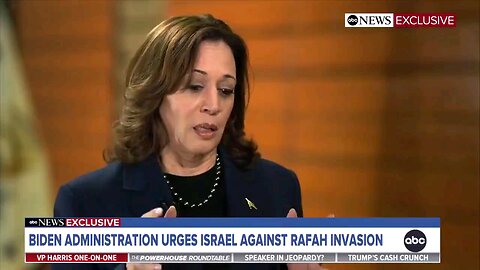 ⚠️FLASHBACK: Kamala Harris last March warned Israel not to conduct a military operation in Rafah.