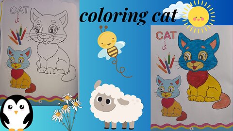 Fun Cat Coloring Video for Kids 🎨 | Easy & Relaxing Cat Coloring Pages