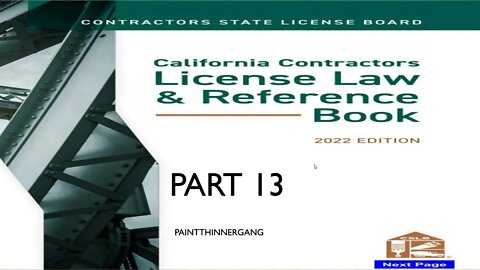 2022 NEW California Contractors License Study Guide (Law & Business) Part 13