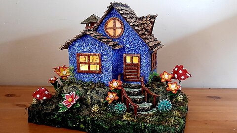 Fairy House using Pinecones