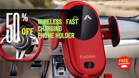 Wireless Vent Phone Charger [Sleek Design, Fast Charging & Secure Grip]