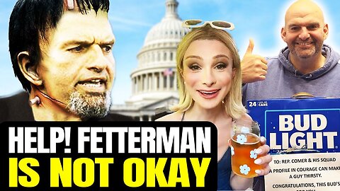 You Ok, John? Fetterman Wanders Senate With Case Of BUD LIGHT, Wears FACE Of Fellow Senator | Help?