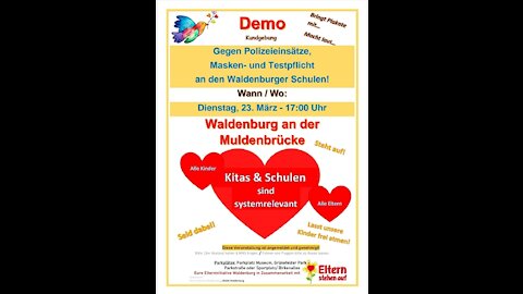 23.03.21 Demo gegen Polizeieinsätze, Masken- und Testplicht an den Waldenburger Schulen!