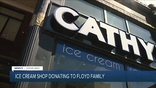 Black-owned ice cream sandwich shop gives back to George Floyd's family