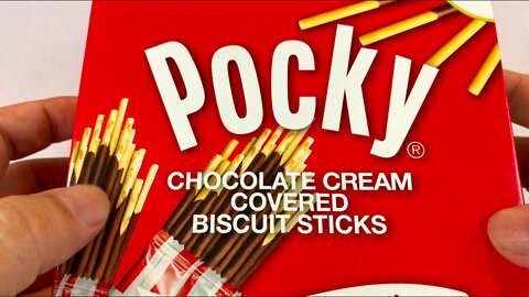 Pocky Chocolate Cream covered Biscuit Sticks review