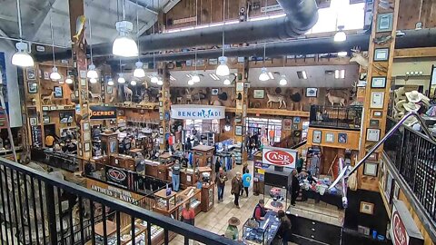 Walking through the Smoky Mountain Knifeworks while enjoying Christmas Vacation