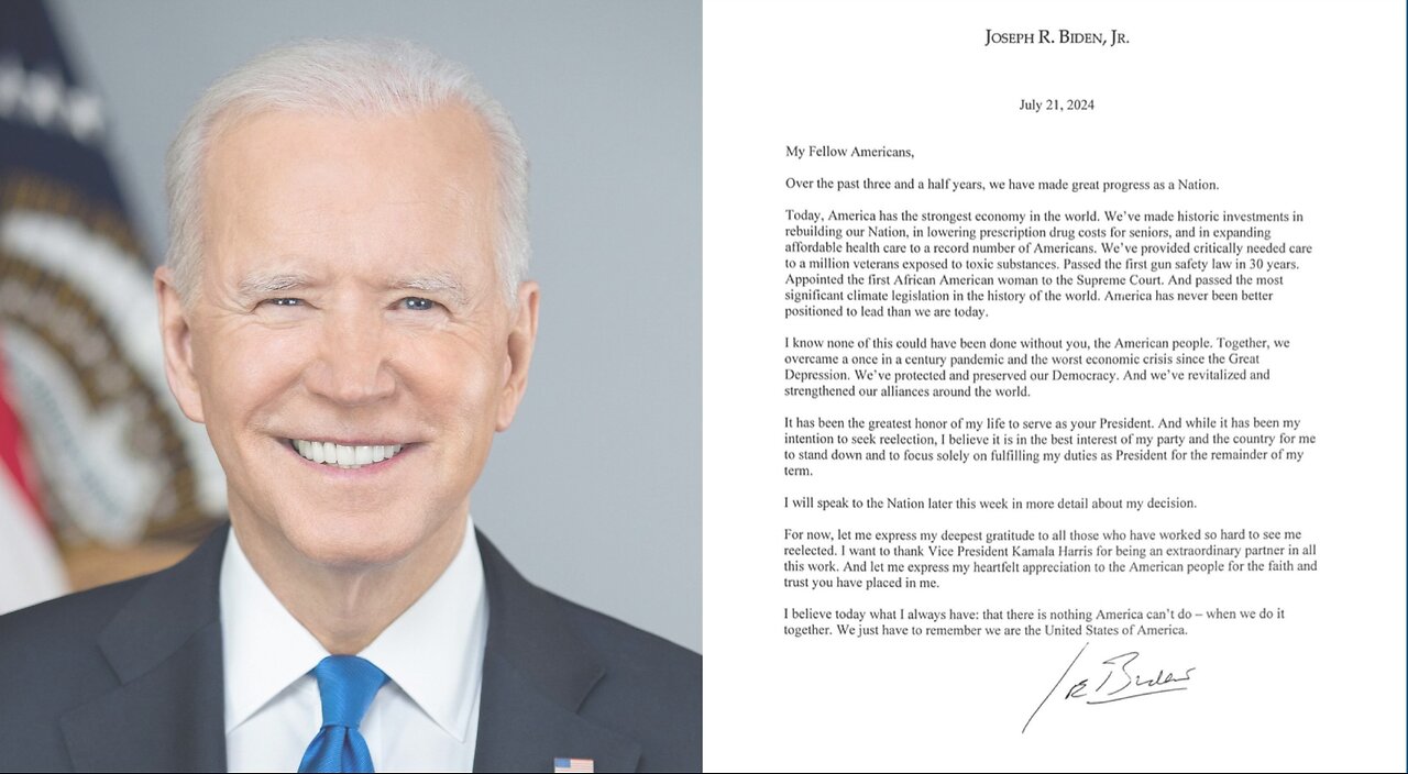 Joe Biden Drops Out of 2024 Presidential Election Race | Host: Mario ...