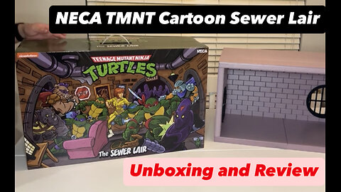 NECA TMNT Cartoon Sewer Lair Diorama - Unboxing and Review