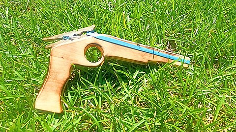 How to make a rubber band gun from scratch! (made ba