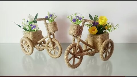 Jute Thread Cycle Craft Idea II Home Decoration Idea