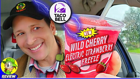 Taco Bell® WILD CHERRY ELECTRIC STRAWBERRY FREEZE® Review 🌮🔔🍒⚡🍓🥶 ⎮ Peep THIS Out! 🕵️‍♂️