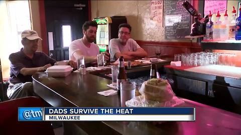 Dads survive the heat in Milwaukee during one of the hottest Father's Days in years