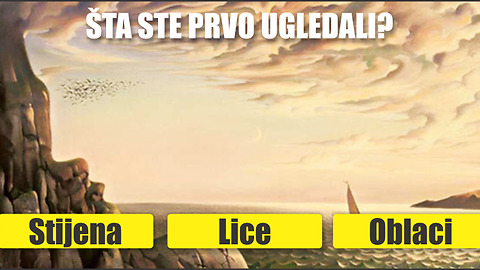 Stijena, lice, oblaci test - Oblačno nebo