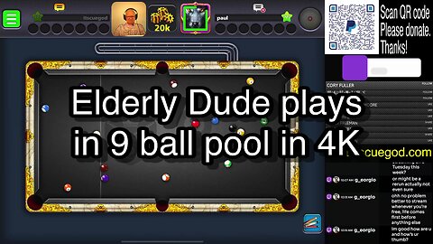 Elderly Dude plays in 9 ball pool in 4K 🎱🎱🎱 8 Ball Pool 🎱🎱🎱