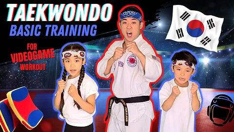 🥋 Learn TAEKWONDO Basic Training for Kids | + Korean, Kicks, Stances | Fun Workout!