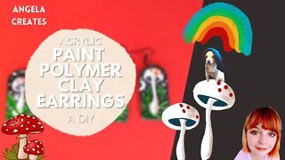 PAINT POLYMER CLAY| PAINTED POLYMER CLAY EARRINGS! Indie earrings diy