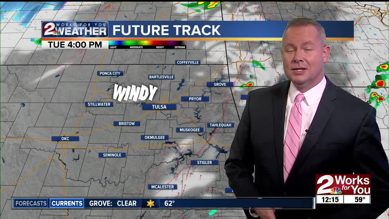 Monday noon forecast