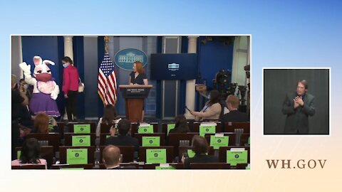 Psaki Cuts Presser, Brings In EASTER BUNNY When Confronted About Biden Lies