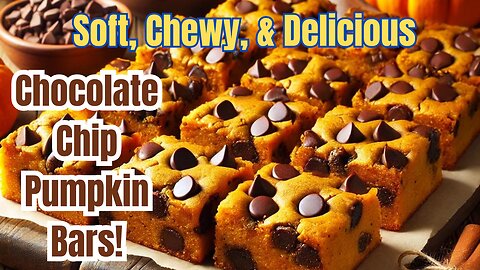 Chocolate Chip Pumpkin Bars Recipe That Will WOW You! 🎃🍫