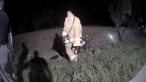 VIDEO: Fireman seen tampering with evidence