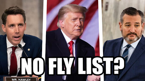 Ted Cruz & Josh Hawley to be put on NO FLY LIST