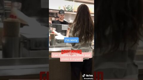 Confident Man REJECTS Girl at Chipotle #shorts