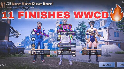 3 Man WWCD without IGL 🥵 • 11 Finishes Domination in Upthrust Tournament 🇮🇳 • Bgmi